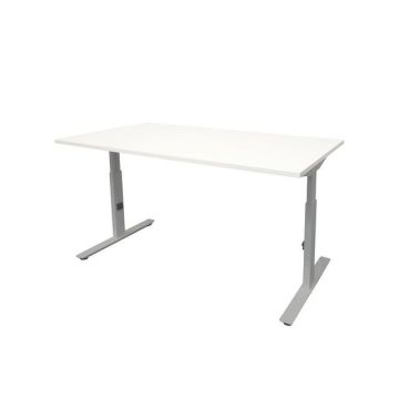 Linesto Plus Verstelbaar Bureau, 160 x 80 cm, Wit, Aluminium