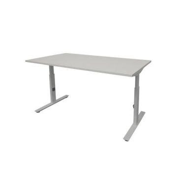 Linesto Plus Verstelbaar Bureau, 180 x 80 cm, Lichtgrijs, Aluminium