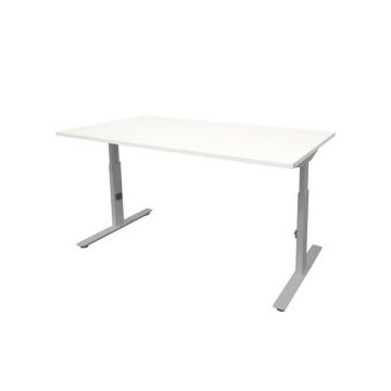 Linesto Plus Verstelbaar Bureau, 180 x 80 cm, Wit, Aluminium