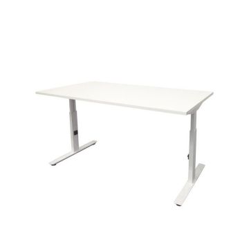 Linesto Plus Verstelbaar Bureau, 180 x 80 cm, Wit, Wit