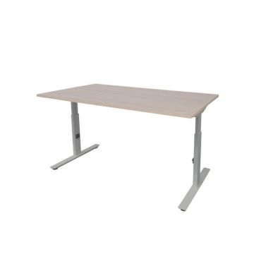 Linesto Plus Verstelbaar Bureau, 160 x 80 cm, Licht Eiken, Aluminium