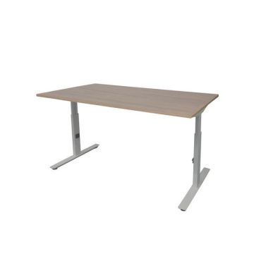 Linesto Plus Verstelbaar Bureau, 180 x 80 cm, Licht Kersen, Aluminium