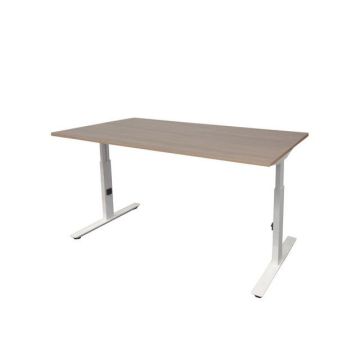 Linesto Plus Verstelbaar Bureau, 180 x 80 cm, Licht Kersen, Wit