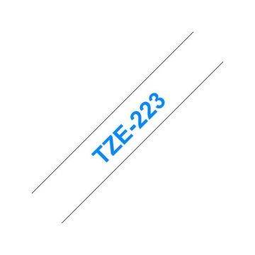 TZe-223 Tape, 9 mm x 8 m, Blauw op Wit