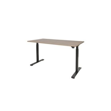 Dextro Basic Verstelbaar Bureau, 160 x 80 cm, Licht Kersen, Zwart