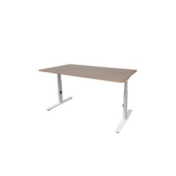 Linesto Plus Verstelbaar Bureau, 200 x 90 cm, Licht Kersen, Wit