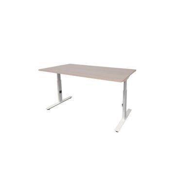 Linesto Plus Verstelbaar Bureau, 180 x 80 cm, Licht Eiken, Wit