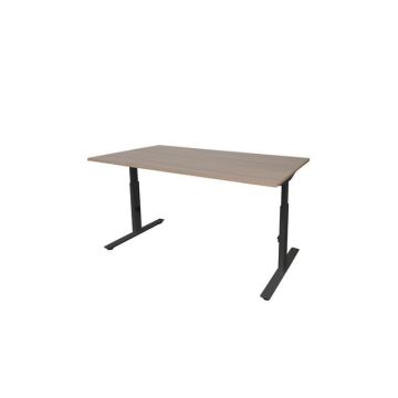 Linesto Plus Verstelbaar Bureau, 180 x 90 cm, Licht Kersen, Zwart