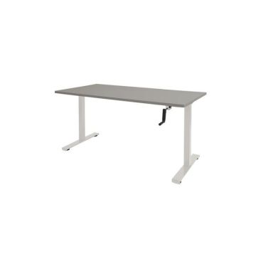 Dextro Slinger Zit-Sta Bureau, 160 x 80 cm, Grijs, Wit