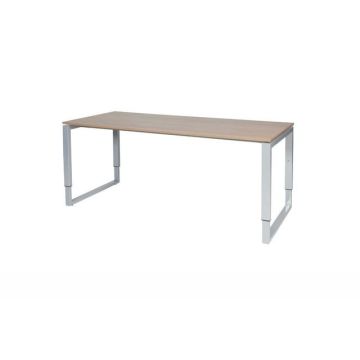 Stretto Plus Verstelbaar Bureau, 160 x 80 cm, Licht Kersen Blad, Witte Poten