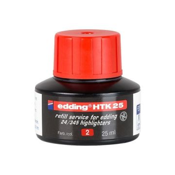 HTK-25 Inktnavulling Markeerstift, 25ml, Rood