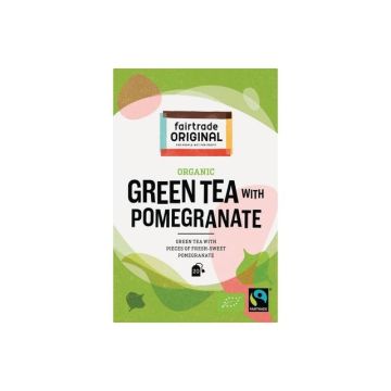 Organic Thee, Green Tea, Pomegranate