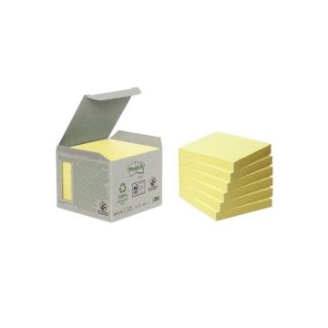 Recycled Notes Canary Yellow 76 x 76 mm Geel