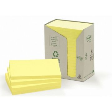 Recycled Notes Canary Yellow 76 x 127 mm Geel