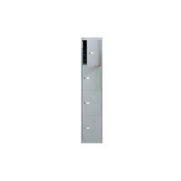 CLK124 Locker, 4 Compartimenten, Antraciet