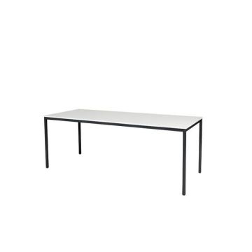 Tavolo Tafel, 200 x 80 cm, Wit, Zwart