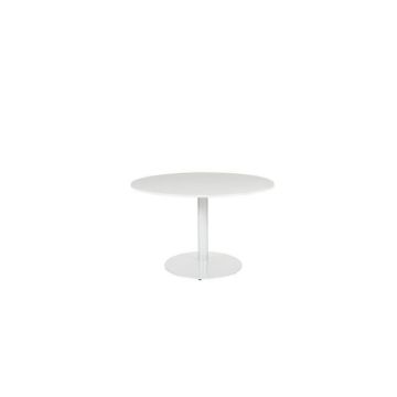 Linesto Ronde Vergadertafel, 120 cm, Grijs, Wit