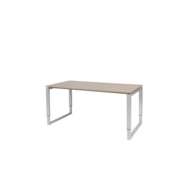 Stretto Plus Verstelbaar Bureau, 160 x 80 cm, Licht Kersen Blad, Aluminium Poten