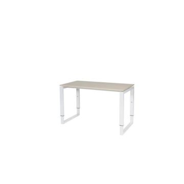 Stretto Plus Verstelbaar Bureau, 120 x 60 cm, Licht Eiken Blad, Witte Poten