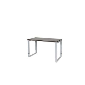 Stretto Plus Verstelbaar Bureau, 120 x 60 cm, Logan Eiken Blad, Aluminium Poten