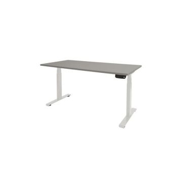 Dextro Plus Verstelbaar Bureau, 180 x 80 cm, Lichtgrijs, Wit