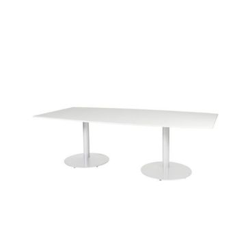 Linesto Vergadertafel, 240 x 120 cm, Grijs, Wit