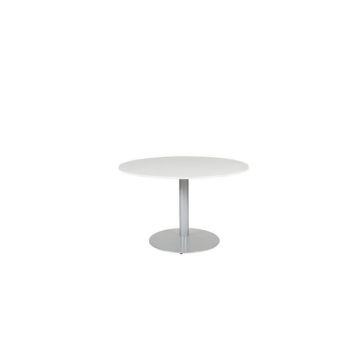 Linesto Ronde Vergadertafel, 120 cm, Wit, Aluminium