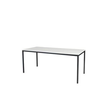 Tavolo Tafel, 180 x 80 cm, Wit, Zwart