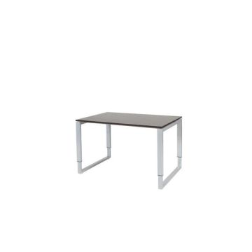 Stretto Plus Verstelbaar Bureau, 120 x 80 cm, Logan Eiken Blad, Aluminium Poten