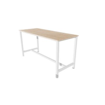 Stretto Basic Statafel, 180 x 80 cm, Grijs, Wit