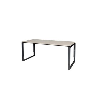 Stretto Plus Verstelbaar Bureau, 180 x 80 cm, Robson Eiken Blad, Zwarte Poten