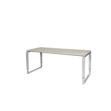 Stretto Plus Verstelbaar Bureau, 180 x 80 cm, Robson Eiken Blad, Aluminium Poten