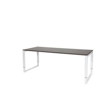 Stretto Plus Verstelbaar Bureau, 200 x 80 cm, Robson Eiken Blad, Witte Poten