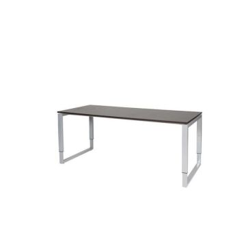 Stretto Plus Verstelbaar Bureau, 180 x 80 cm, Logan Eiken Blad, Aluminium Poten