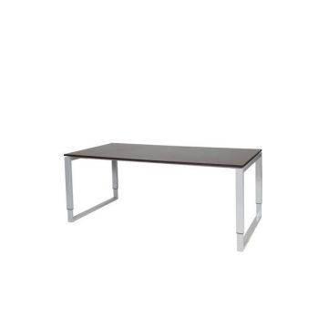 Stretto Plus Verstelbaar Bureau, 180 x 90 cm, Logan Eiken Blad, Aluminium Poten