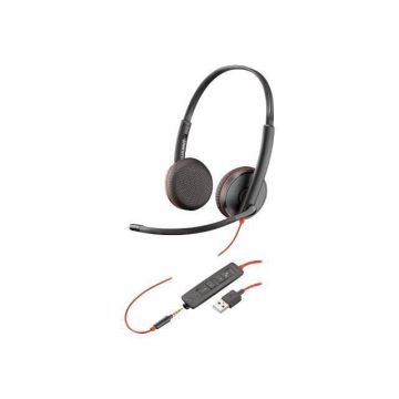 Blackwire C3225 On-Ear Headset, USB