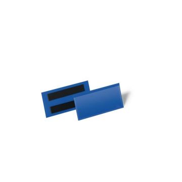 Magnetische Documenthouder, 100 x 38 mm, Horizontaal, Blauw