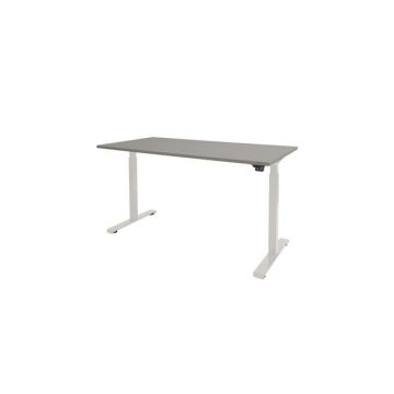 Dextro Basic Verstelbaar Bureau, 180 x 90 cm, Lichtgrijs, Wit