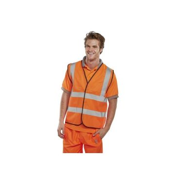 Veiligheidsvest, Reflecterend, Maat 4XL, Oranje