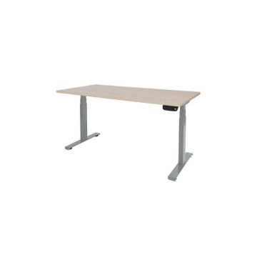 Dextro Plus Verstelbaar Bureau, 160 x 80 cm, Licht Eiken, Aluminium