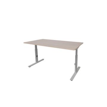 Linesto Plus Verstelbaar Bureau, 140 x 80 cm, Licht Eiken, Aluminium