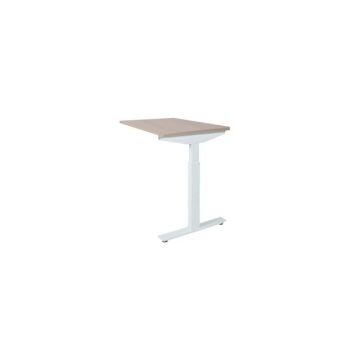 Linesto Plus Verstelbare Aanbouwtafel, 80 x 60 cm, Licht Eiken, Wit