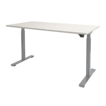 Dextro Basic Verstelbaar Bureau, 180 x 90 cm, Wit, Aluminium