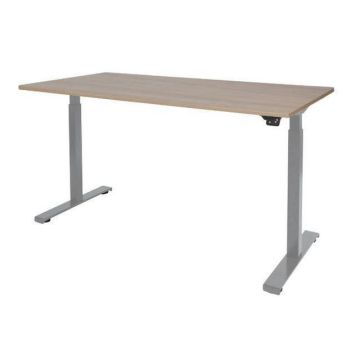 Dextro Basic Verstelbaar Bureau, 180 x 90 cm, Licht Kersen, Aluminium