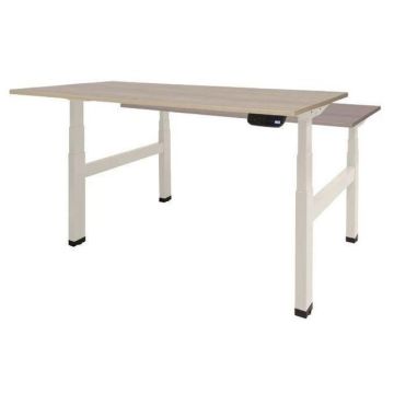 Dextro Plus Duo Verstelbaar Bureau, 180 x 80 cm, Robson, Wit