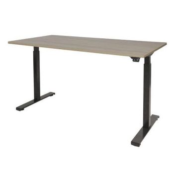 Dextro Basic Verstelbaar Bureau, 140 x 80 cm, Robson, Zwart