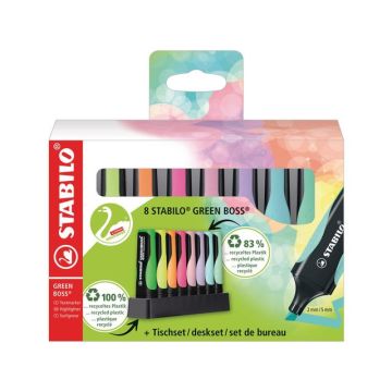 Green Boss Pastel Markeerstift Bureauset Assorti