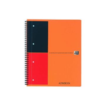 International Activebook A4+, Gelinieerd, 4-gaats, Oranje