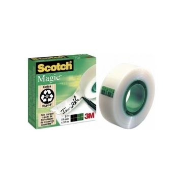 Tape 810 Plakband, Onzichtbaar, 19 mm x 33 m, Asgat 25 mm, Mat Transparant