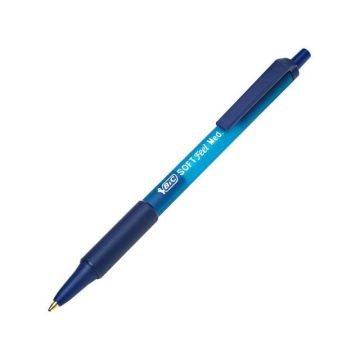 Soft Feel Clic Balpen, Medium Punt, 1 mm, Blauw